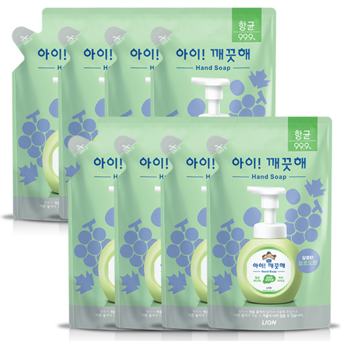 아이깨끗해 핸드워시 파우더향 리필, 450ml, 8개 24,900원