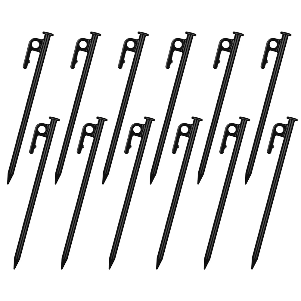 고강도 텐트펙 캠핑 단조팩 타프 텐트 고정핀 2세대 블랙, 12개 12,800원