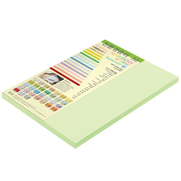 종이문화 두꺼운양면 카드지 레인보우카드 No.13 에메랄드 11,900원