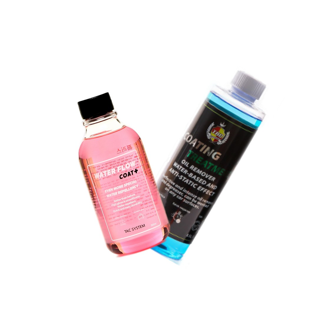 tac시스템 워터 플로우코트 플러스300ml + 코팅 트리트먼트 500ml 유분제거제 습식코팅제 간편한코팅 물왁스 세차 35,000원