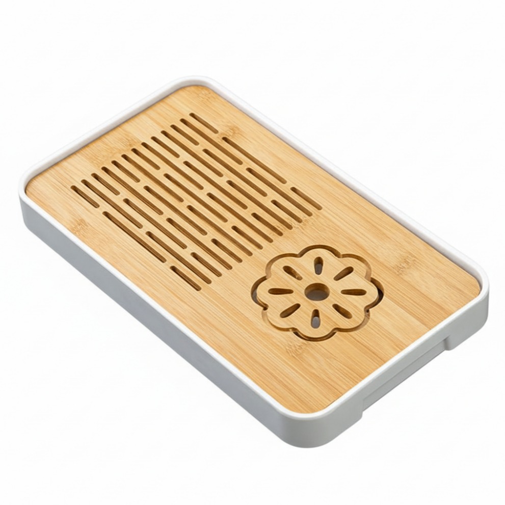 쿠쏘 대나무 찻상 다도 트레이 I타입 32 x 18 cm, 화이트, 1개, 단품 13,500원