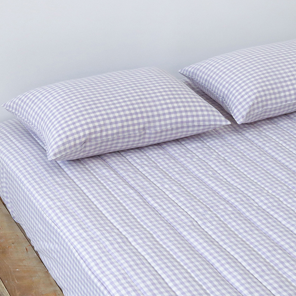 누블 깅엄 체크 워싱 광목 순면 사계절 베개커버 9,100원