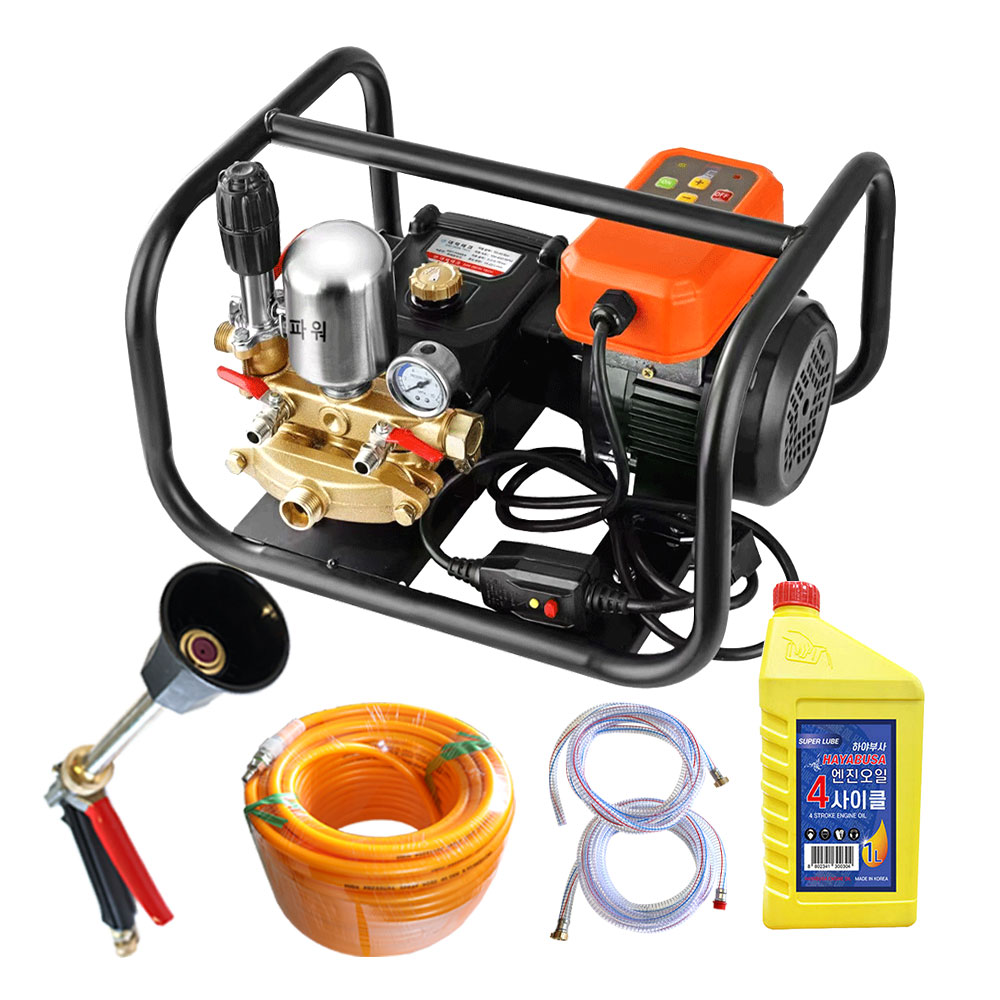 대덕테크 파워분무기 220V 전기 동력분무기 고압 세척기 농약 살포기 농업용 분무기, 단일색상, 1개 345,000원