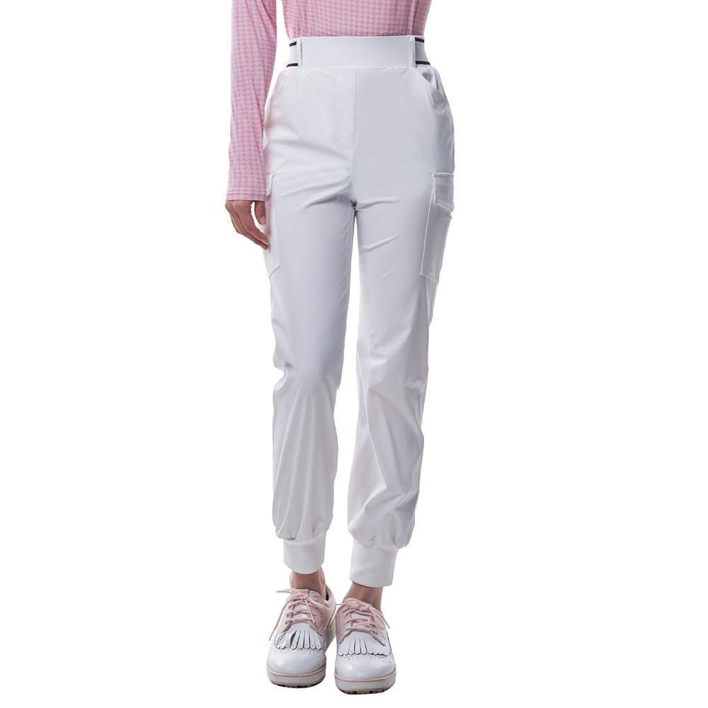 <투엘라> 여성 카고 조거 팬츠 / 나일론 카고 포켓 와이드 밴딩 골프 카고 조거 바지 45,980원