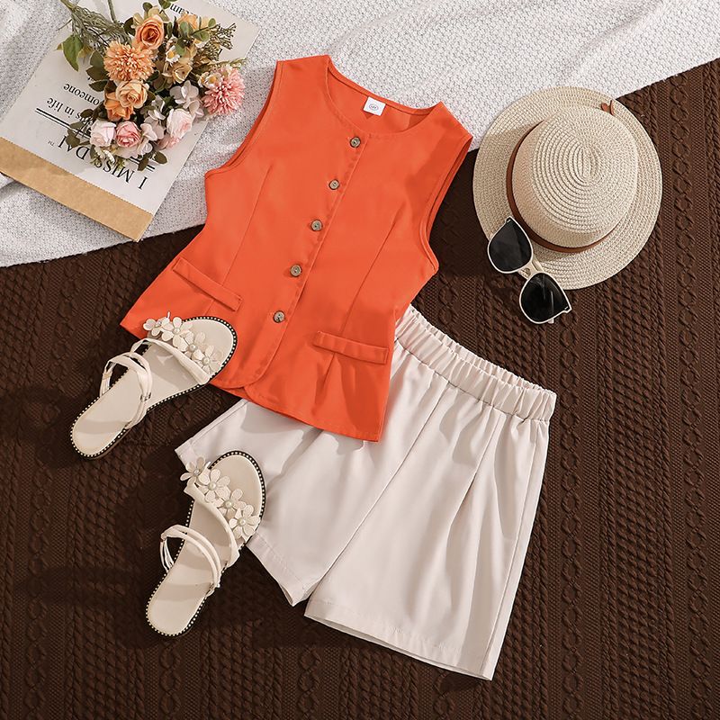 해피유통어린이 여름 민소매 탑 세트 상쾌한 캐주얼 스타일14세 이상 XG03 27,550원