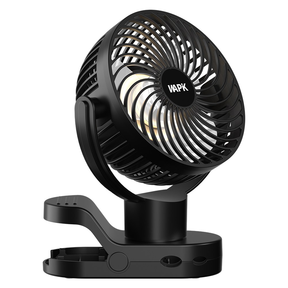 와피크 무선 미니 캠핑 탁상용 클립형 리모컨 360도 자동 회전 선풍기 F8pro 5000mAh, 블랙 82,900원