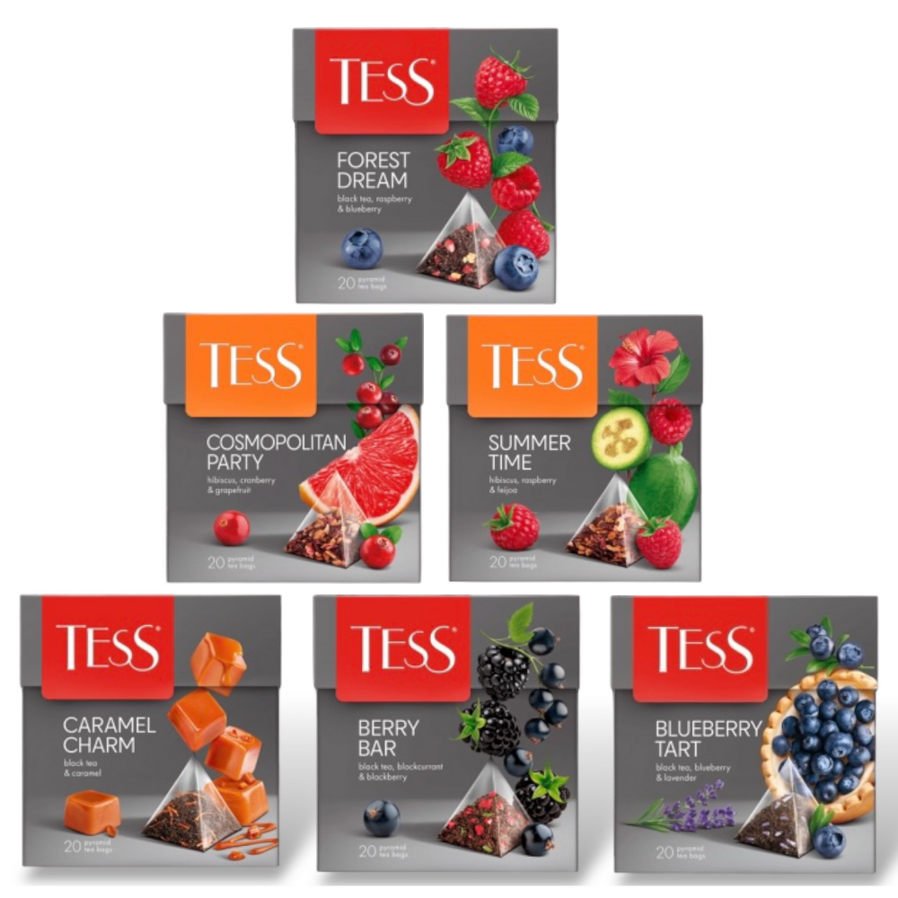 "TESS" 테스 홍차 삼각티백 컬렉션 세트, 6개, 20개입, 1.8mg 22,200원