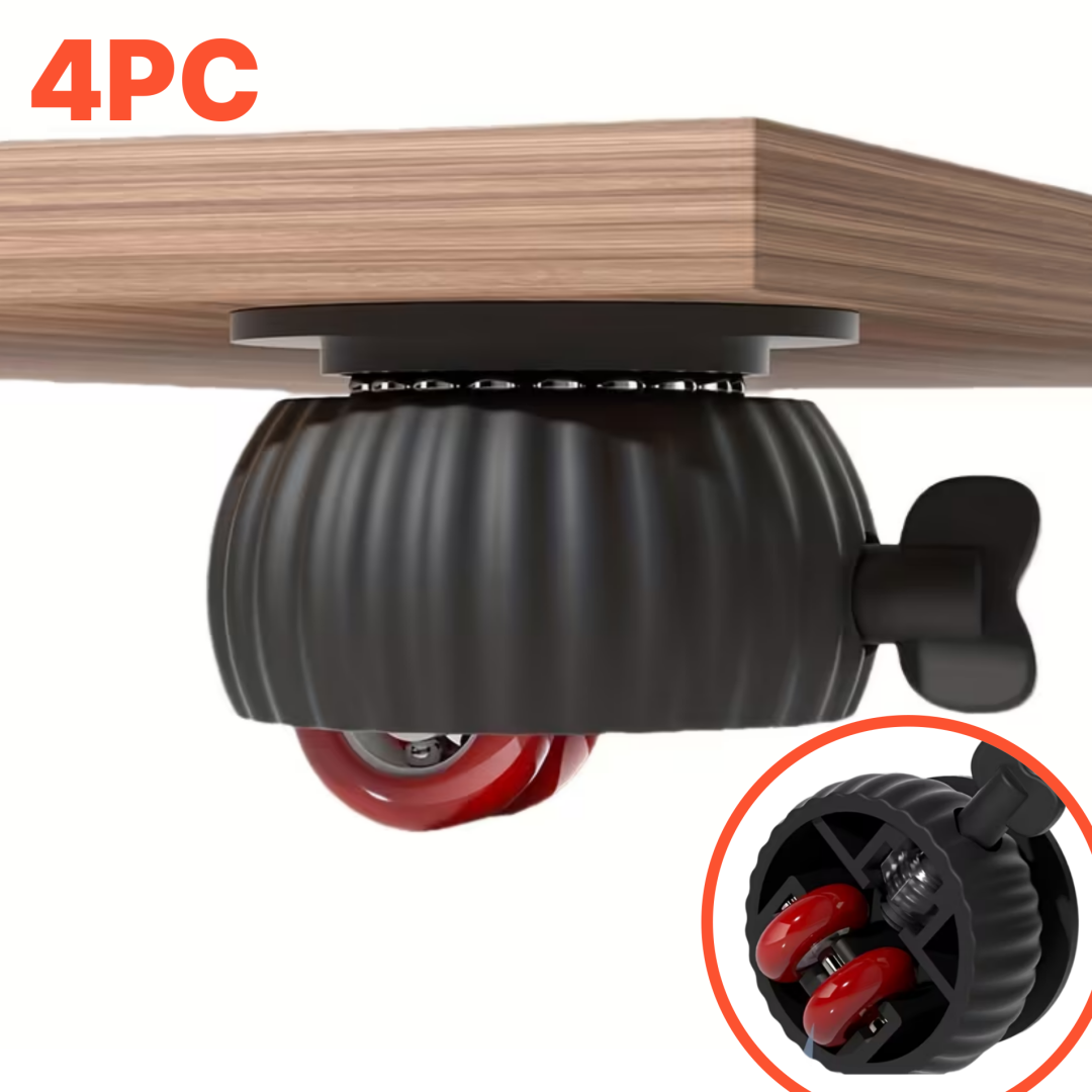 무타공 잠금형 360도 회전 저소음 자가접착 가구 바퀴 캐스터 4P 세트 9,000원