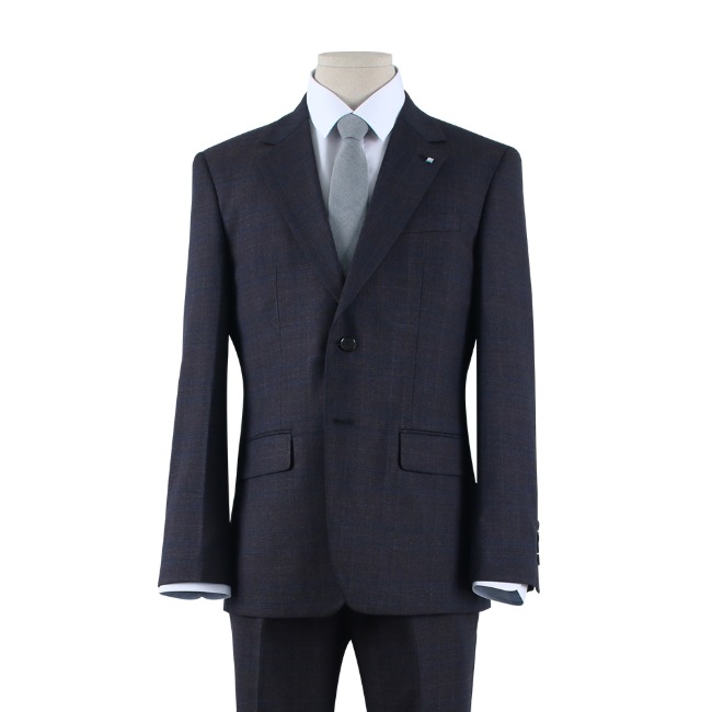 사계절 울 브라운/네이비 체크 패턴 정장세트 TSU315058 305,000원