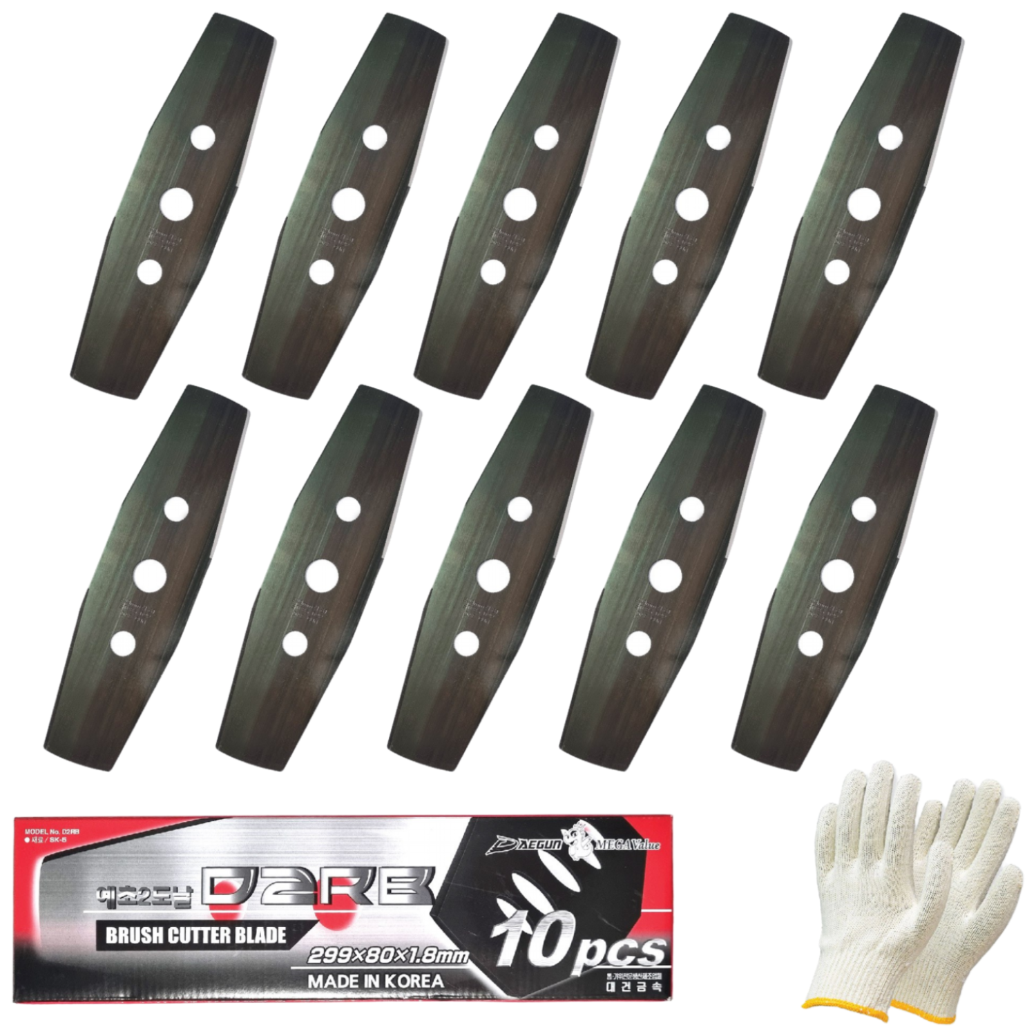 국산 대건 특수코팅 예초기 2도날 예초기날 10장 + 면장갑1켤레 제초기 잡초 벌초 제초 23,900원