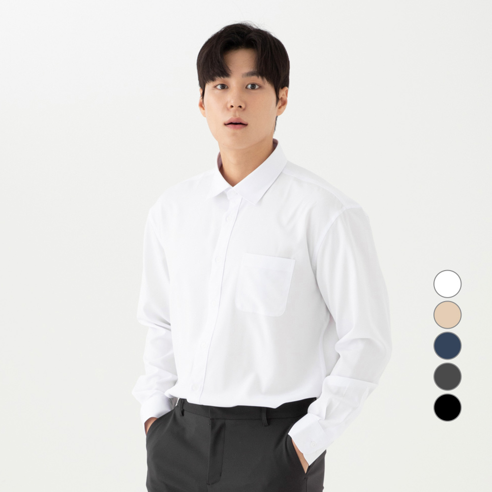 캐럿 남성용 구김 없는 링클프리 베이직 긴팔 셔츠 14,900원