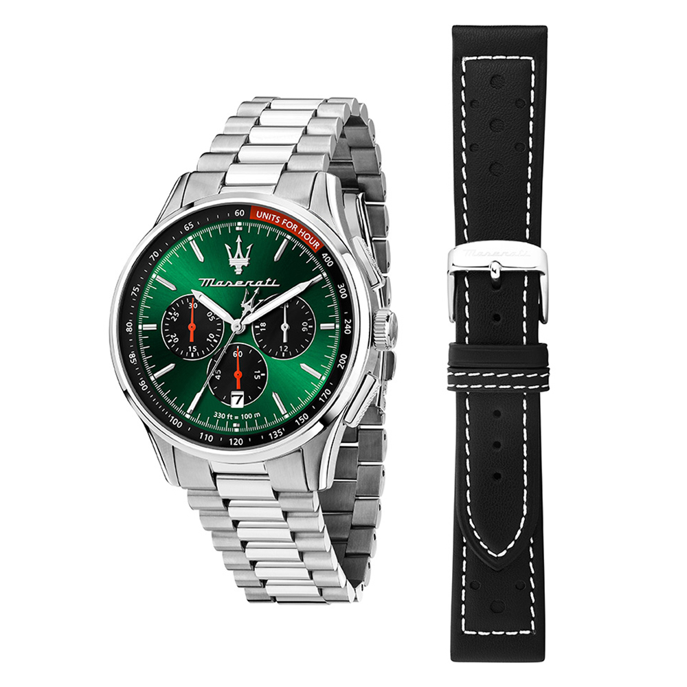 마세라티 남성용 크로노그래프 메탈밴드 SORPASSO 시계 + 가죽밴드 세트 R8873624002 464,500원