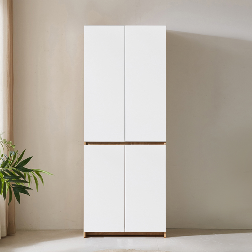 애니스 홈카페수납장 냉장고형 키큰장 주방 수납장 틈새장 비스포크 팬트리장 오크 도어수납장 700_화이트, 화이트 211,000원