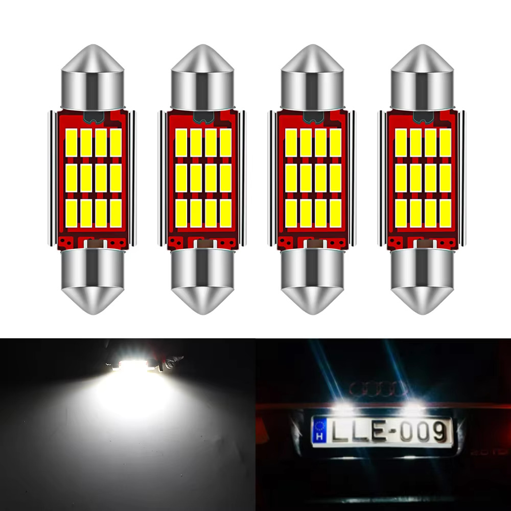 호환  Canbus LED 페스툰 자동차 번호판 전구 아우디 A3 8P 8L A4 B5 B6 A6 C5 C6 A8 D2 TT Q3 Q5 Q7 S4 S2 36mm 6418 C5W 17,830원