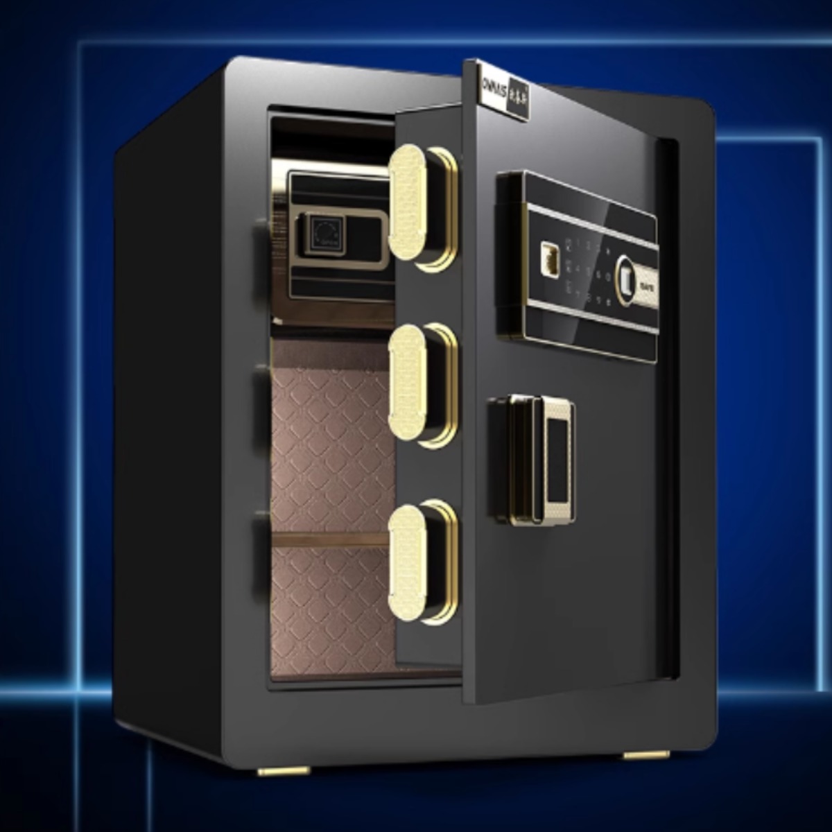 Cynia 튼튼한 가정용 금고 지문인식 비밀번호 소형~대형, 블랙 159,900원