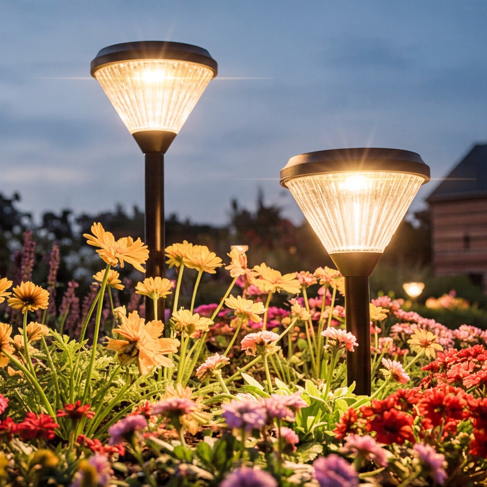 신성나라 태양열 정원등 태양광 문주등 가로등 전구 LED 외등 마당 경관 조명 다이아 말뚝형, 노란빛 45,000원