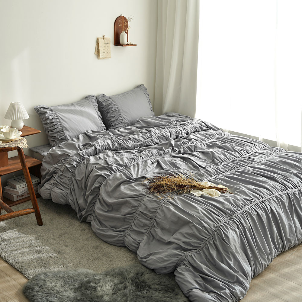 에어룸 코튼100 오가닉 드레스 셔링 차렵이불 패드세트 179,000원