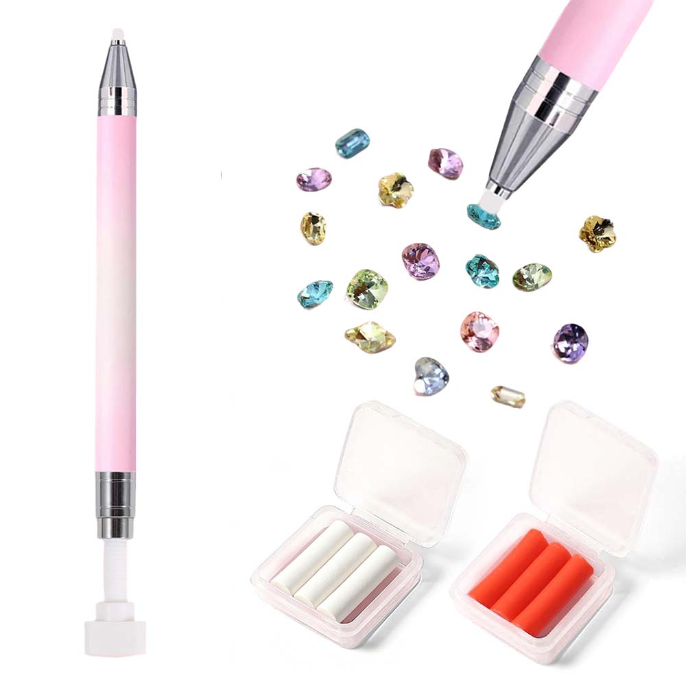 루베이 네일아트 파츠스틱 스톤피커 스톤집게 정밀픽업 인체공학 그립 네일아트/비즈 공예/보석십자수, 1개, 핑크아이보리 9,900원