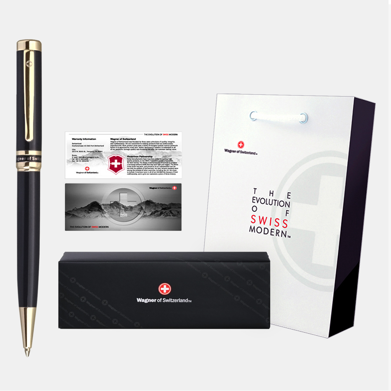 [각인, 선물 포장] 스위스와그너 선물용 고급 이니셜 볼펜 브랜드 명품 펜 / 에미넌스(Eminence), 블랙, 1개 32,400원