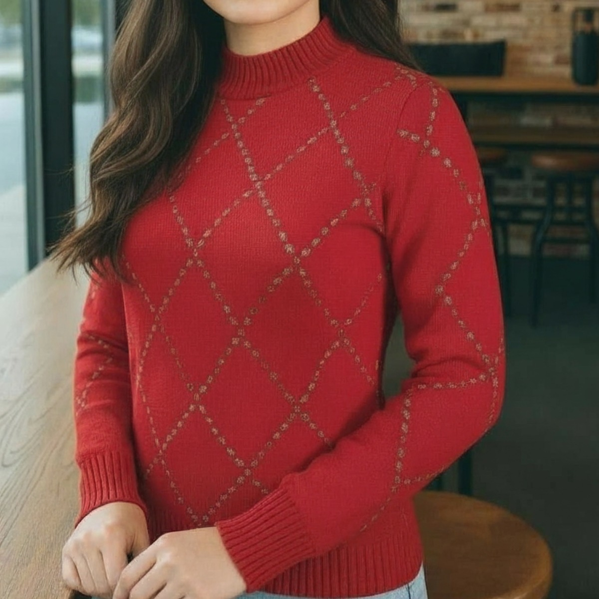 빨간색 골프웨어니트 니트골프웨어 여성골프웨어니트 골프웨어인타샤니트 인타샤니트 85,000원