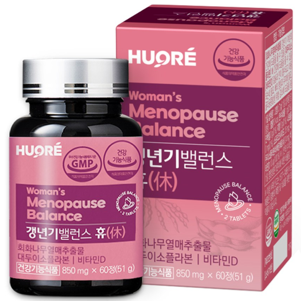 여성 갱년기 밸런스 휴 대두 이소플라본 회화나무 추출물 영양제, 1개, 60정 26,900원