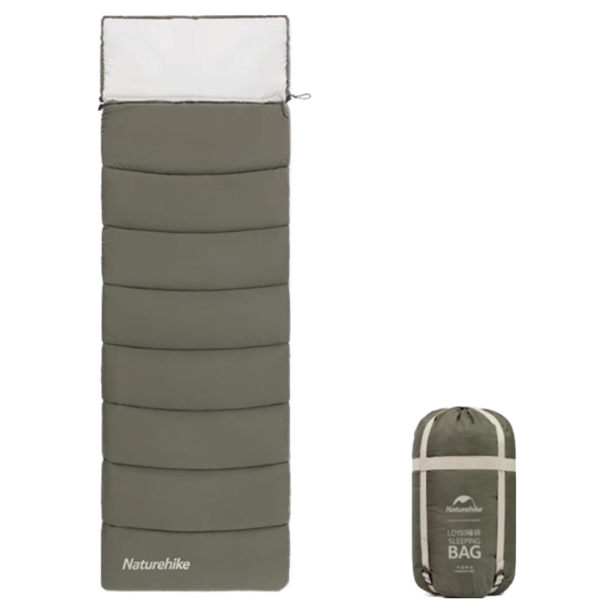 네이처하이크 신형 초경량 캠핑 백패킹 후드 침낭 LD150 봄 여름 가을, LD350 카키, 1개 43,910원