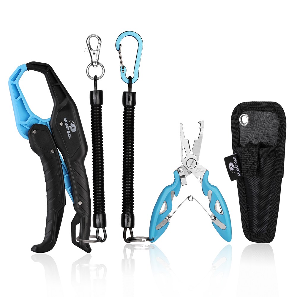 MOSSY OAK 2PC 어구세트 피싱그립+니퍼 플라이어 세트 낚시용, 푸른 색, 2세트 21,200원