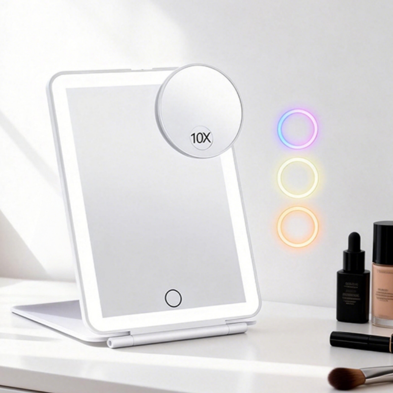 Niftynest 휴대용 접이식 무선 LED 충전식 탁상거울 화장대거울 135*197mm 12,900원