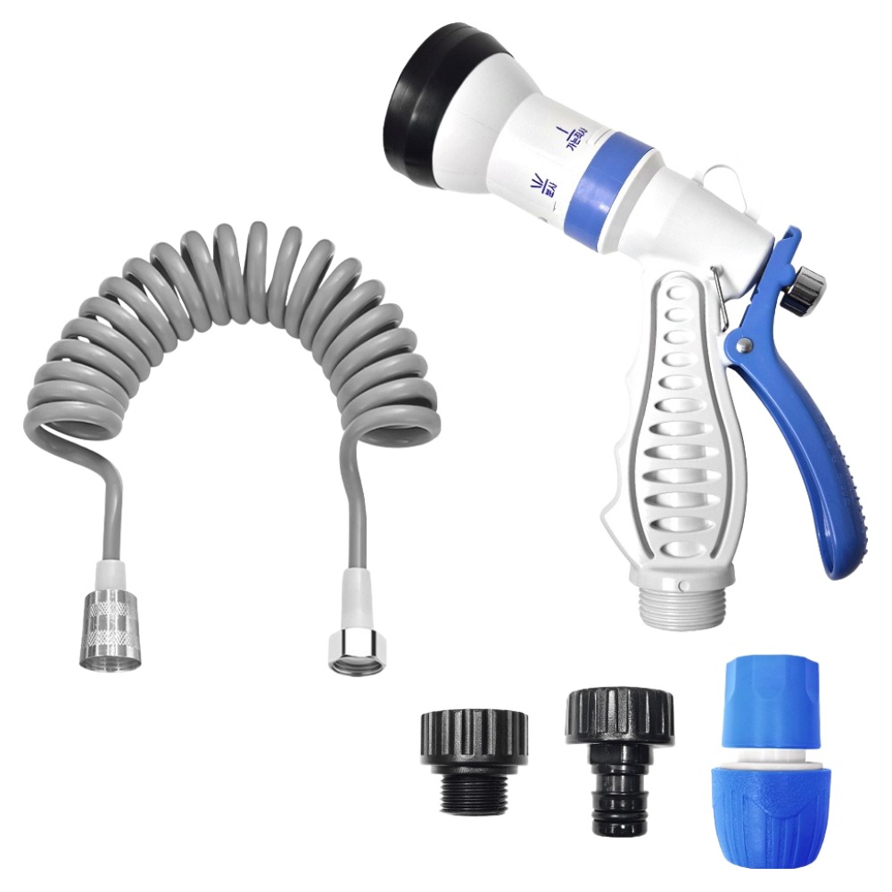 월드크린 다기능 베란다 욕실 청소건 + 코일호스 2m 세트, 1세트, 실버 11,800원