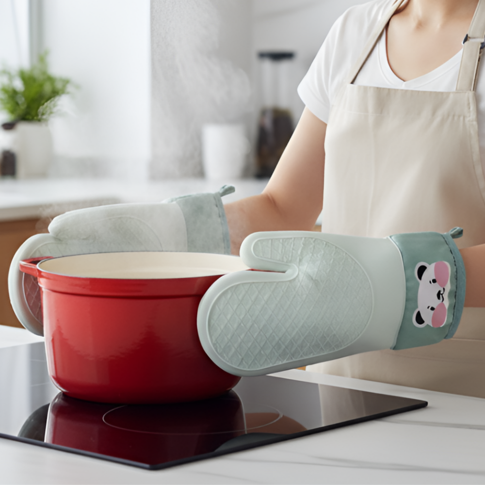 유하리온 안전한 실리콘 내열 오븐 장갑 양손, 1세트, 민트 14,800원