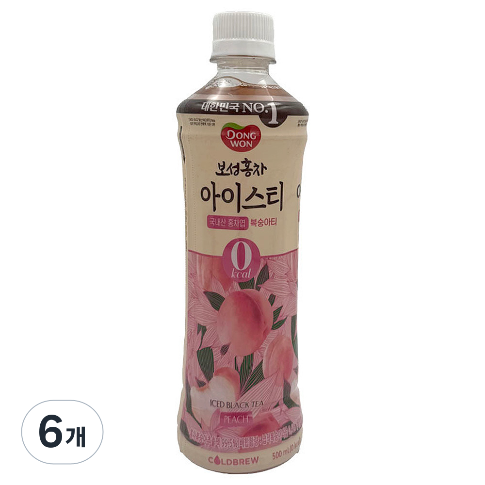 동원 보성홍차 아이스티 제로 복숭아, 500ml, 6개 5,480원