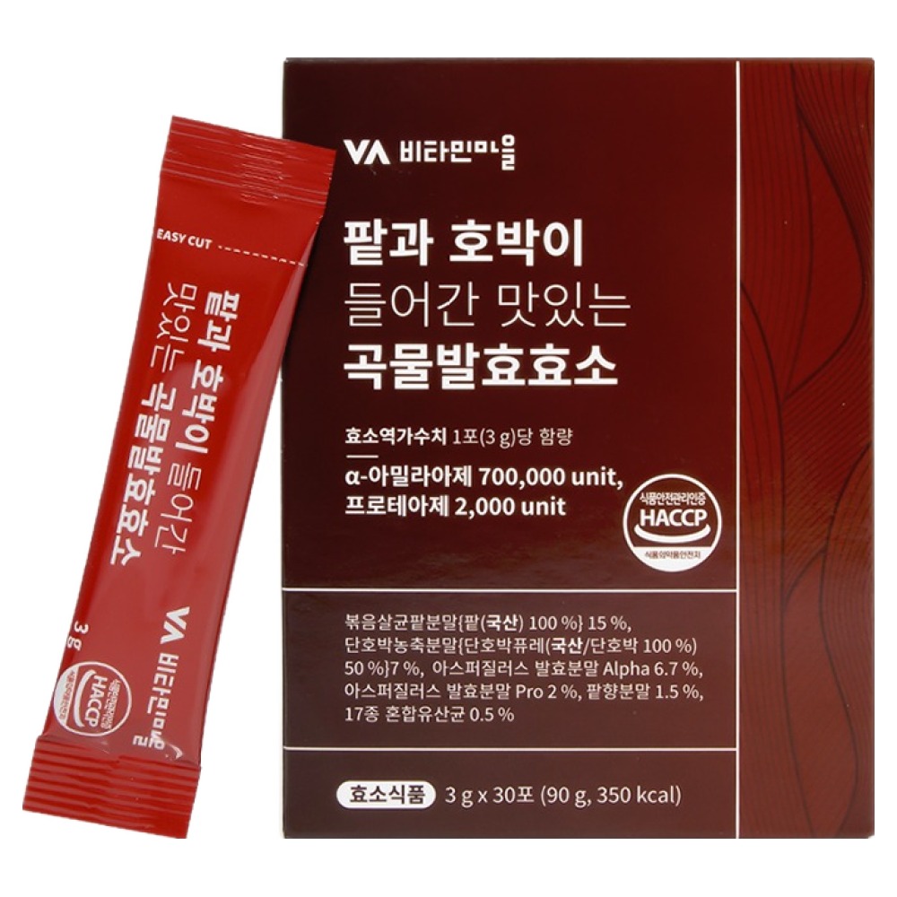 비타민마을 팥과 호박이 들어간 맛있는 곡물 발효 효소, 90g, 1개 12,700원
