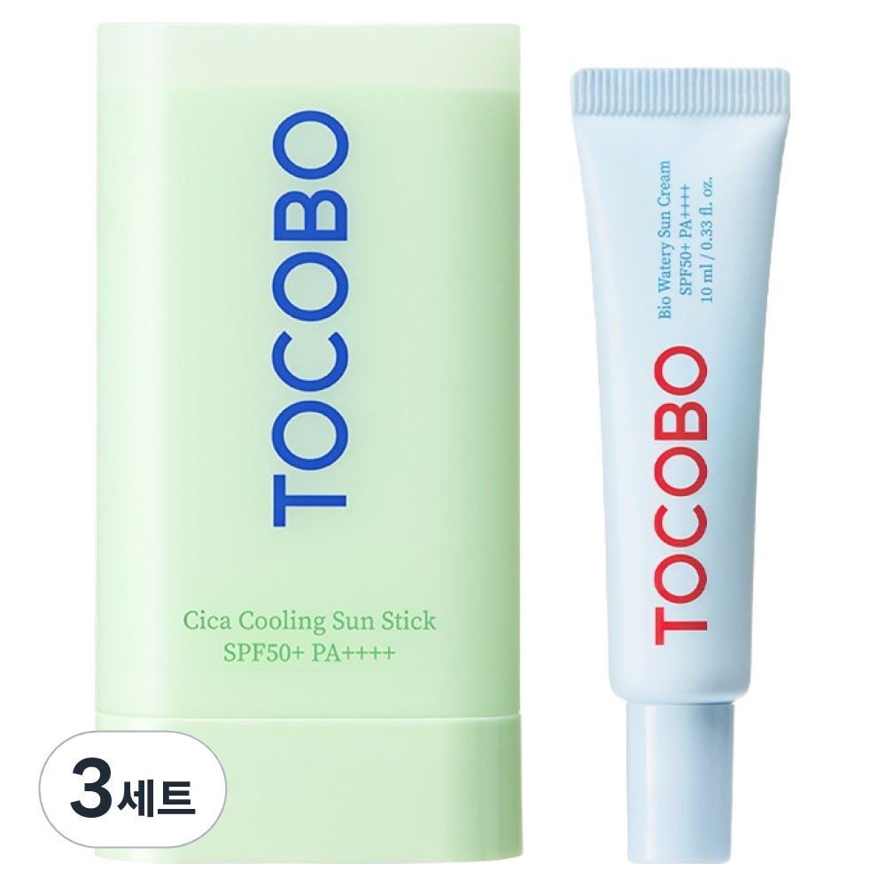 토코보 시카 쿨링 선스틱 18g + 바이오 워터리 선크림 10ml SPF50+ PA++++ 세트, 3세트 56,250원