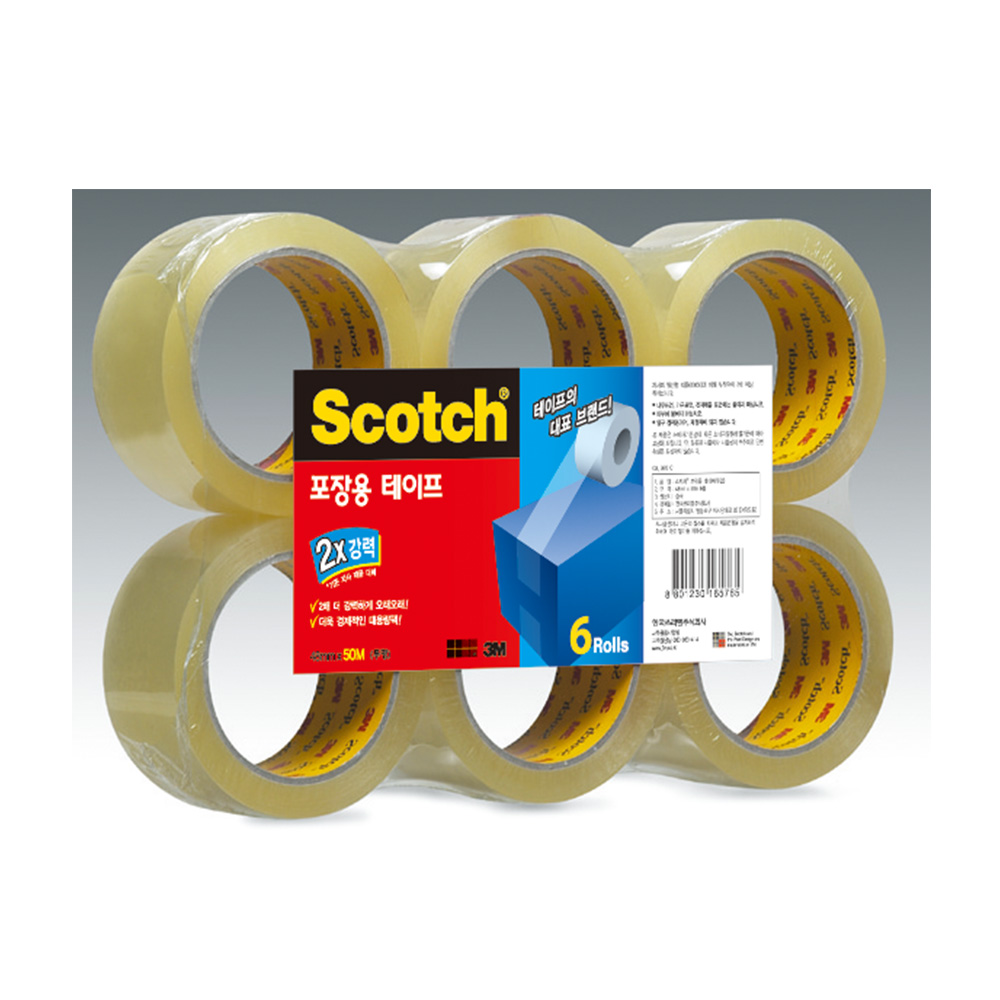 3M OPP 박스 테이프 3615-6 포장용 투명 반투명 택배 강력 유리 PVC 테이프 16,800원