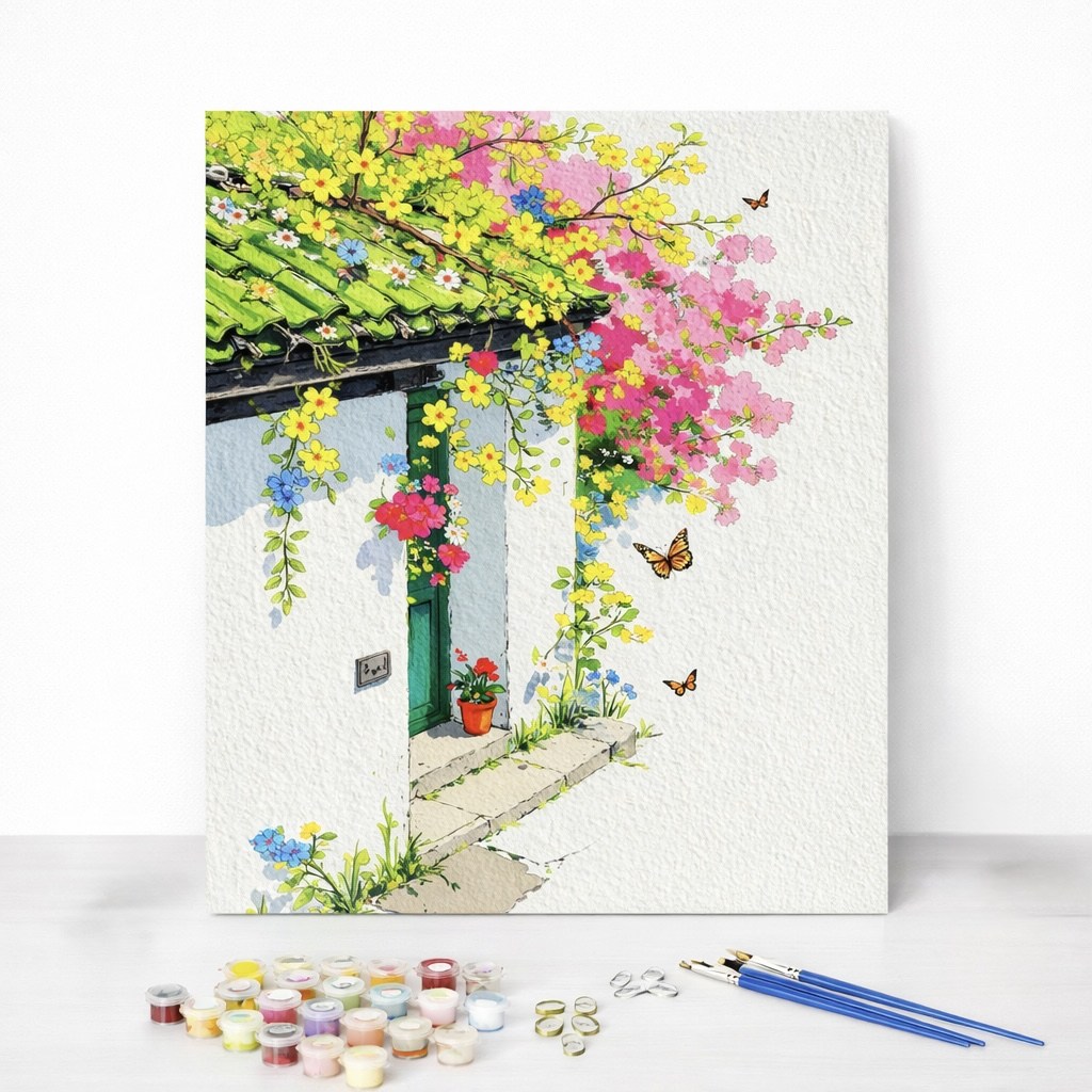 LCLC 피포페인팅 취미생활추천 셀프인테리어 유화그리기세트 아크릴화 30x40cm, 1개, LC-4252(한옥의 봄) 17,800원