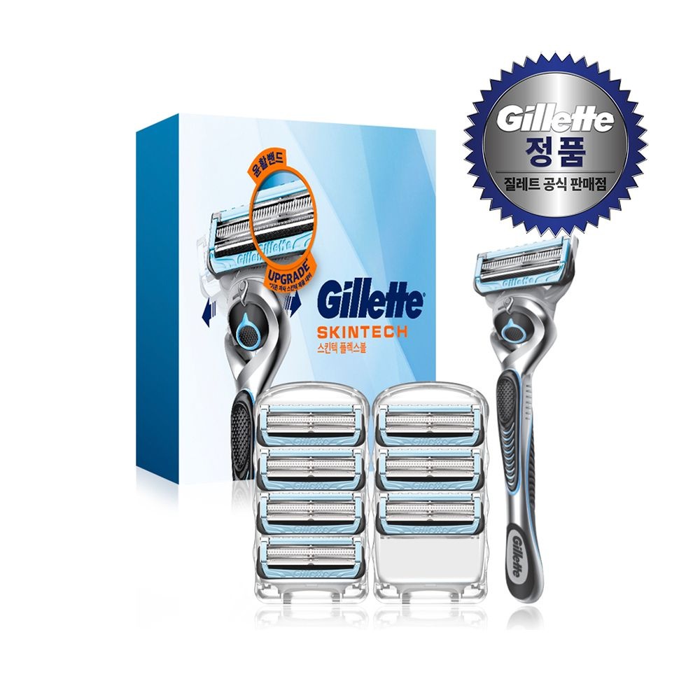 질레트 스킨텍 매뉴얼 면도기 핸들1입 + 면도날8입 100,500원