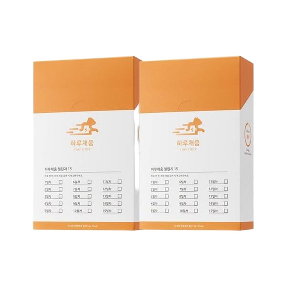 프로젝트21 하루채움 고양이 간식 종합영양제 12g 15p 닭맛 피부/털개선 2개 88,550원