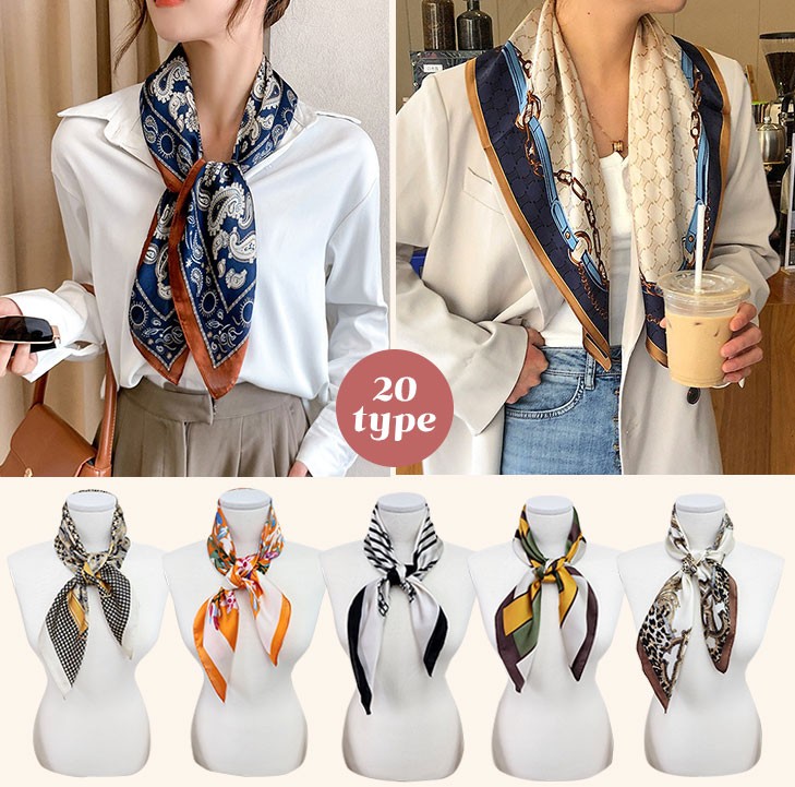 럭스 데일리 모던 스카프 20종(70*70) 쉬폰스카프/가을스카프/실크스카프/쁘띠스카프 4,620원