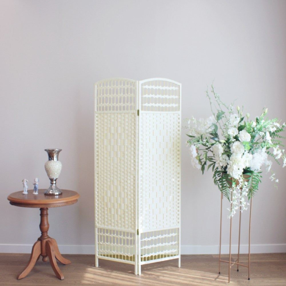 리빙엔터 인테리어파티션 라탄파티션 칸막이 가리개 가림막 병풍 공간분리 자바라칸막이, 아이보리 39,900원