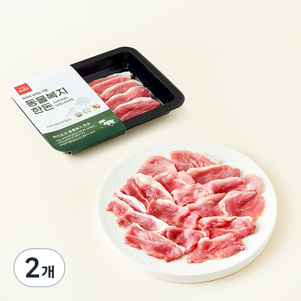 [로켓프레시] 하이포크 동물복지 인증 한돈 앞다리 불고기용 (냉장), 300g, 2개 13,380원