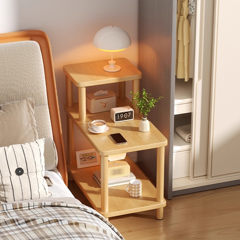 다기능거실 침실 3단 협탁 사이드 침대 보조 탁자 미니 틈새 티테이블 선반 정리대, 1개, 우드 32,900원