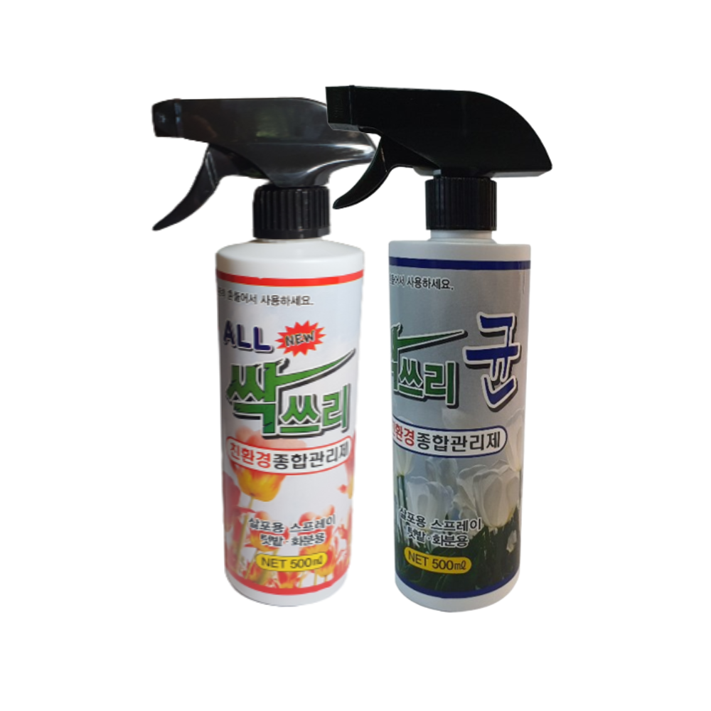 신제품 올뉴싹쓰리 500ml-1병+싹쓰리균500ml-1병+영양제 친환경식물살충제 인체무해 천연식물추출 원예용 깍지벌래 진딧물 다육이 22,000원