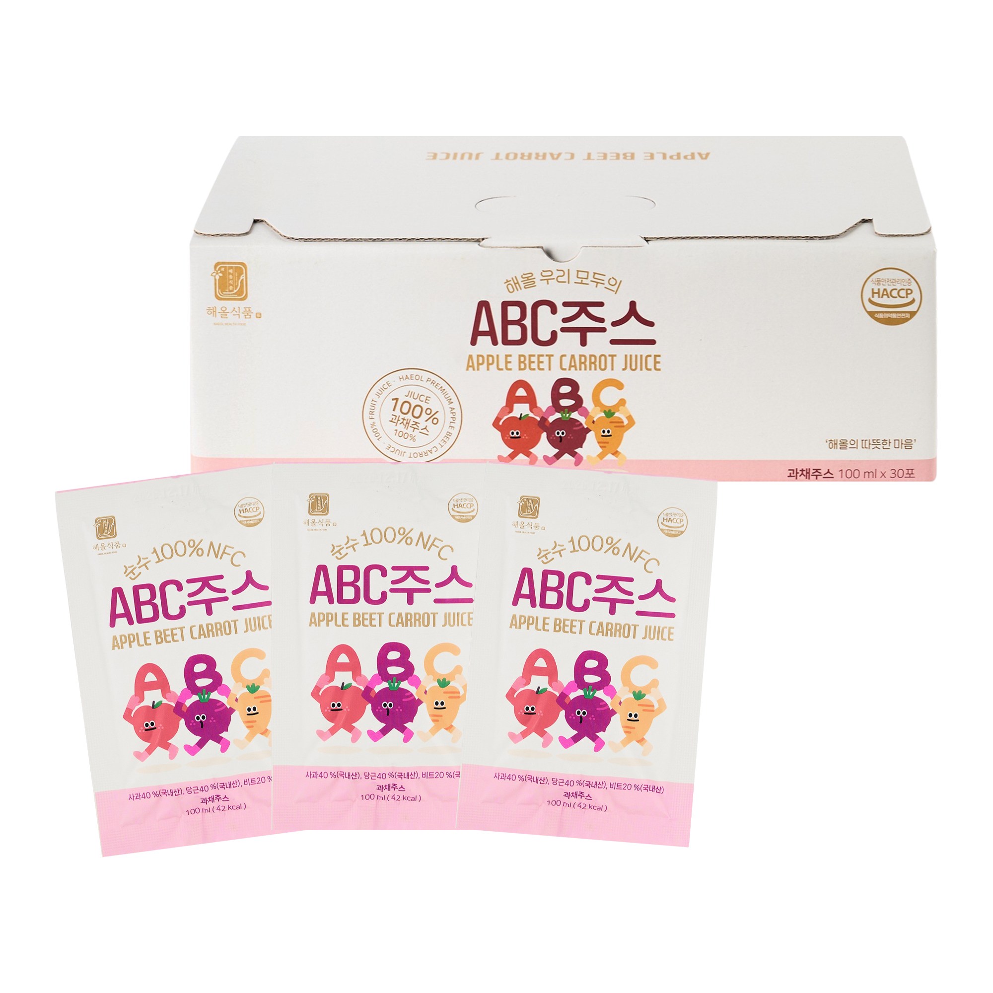 물 한방울 없이 착즙한 국내산 해올 ABC주스 91,600원