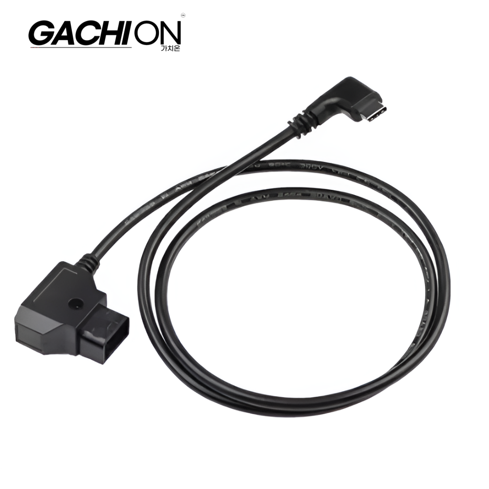 Dtap 타입 to C케이블 카메라 배터리 전원 코드 D Tap 입력 - USB C 출력 V 마운트 배터리용 충전 와이어 라인 호환 가치온, 1개, 블랙, 20cm 21,000원