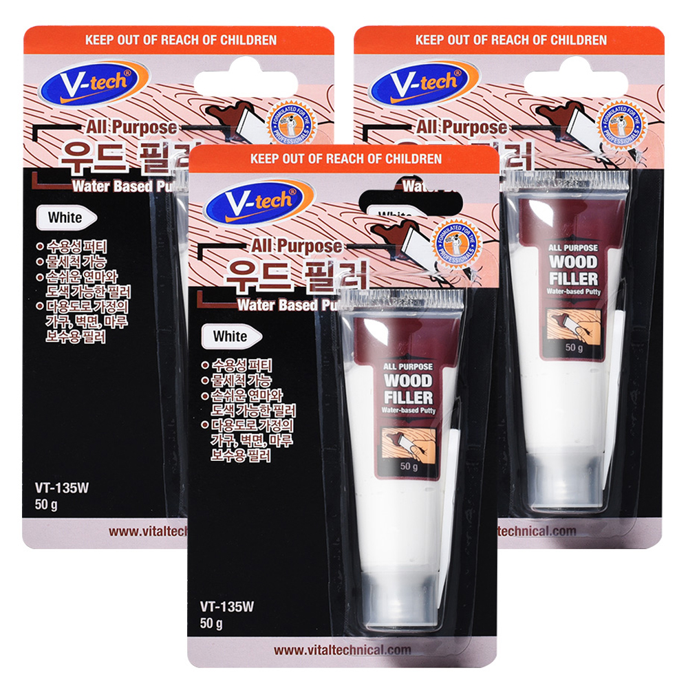 Vtech 우드 필러 화이트, 3개 9,100원