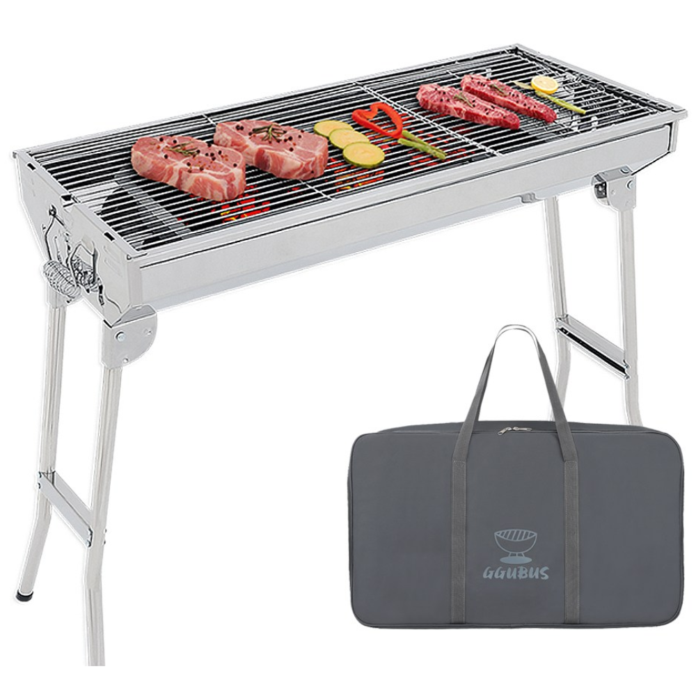 꾸버스 포터블 접이식 스텐 바베큐그릴+전용가방 SET 숯불 직화 화로 펜션 업소 캠핑용 69,900원