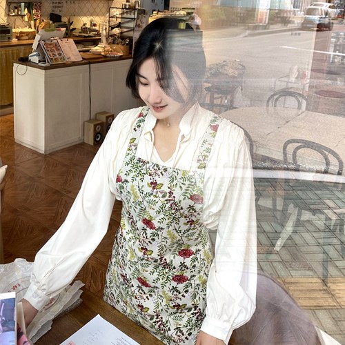 숲속 앞치마 고급나염 린넨 코튼 국내제작상품 23,900원