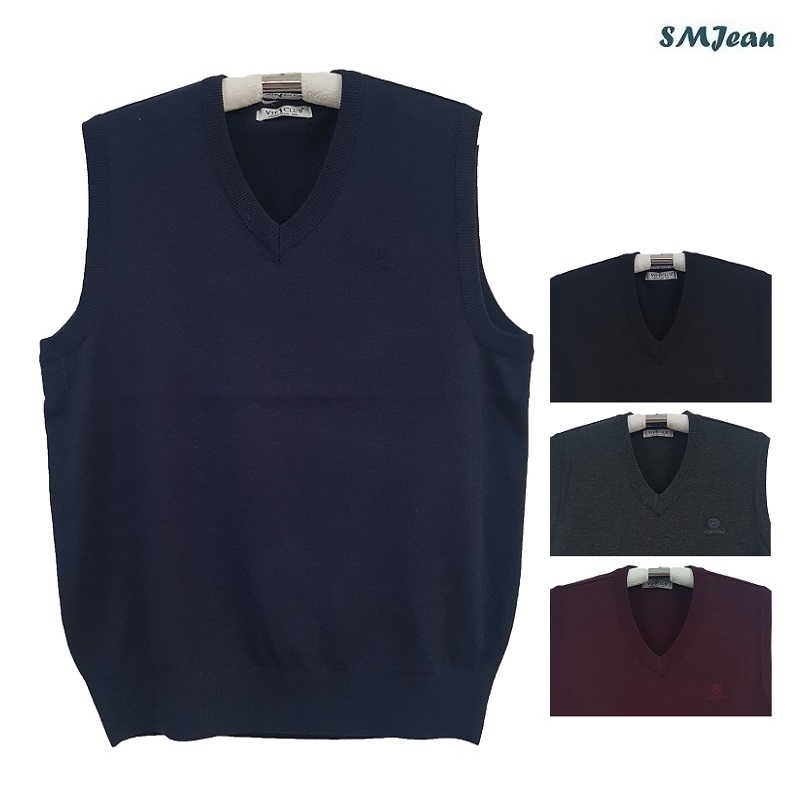 에스엠진 SMJ1401 울혼방 니트조끼 남자 니트 남성 브이넥 조끼 베스트 32,110원