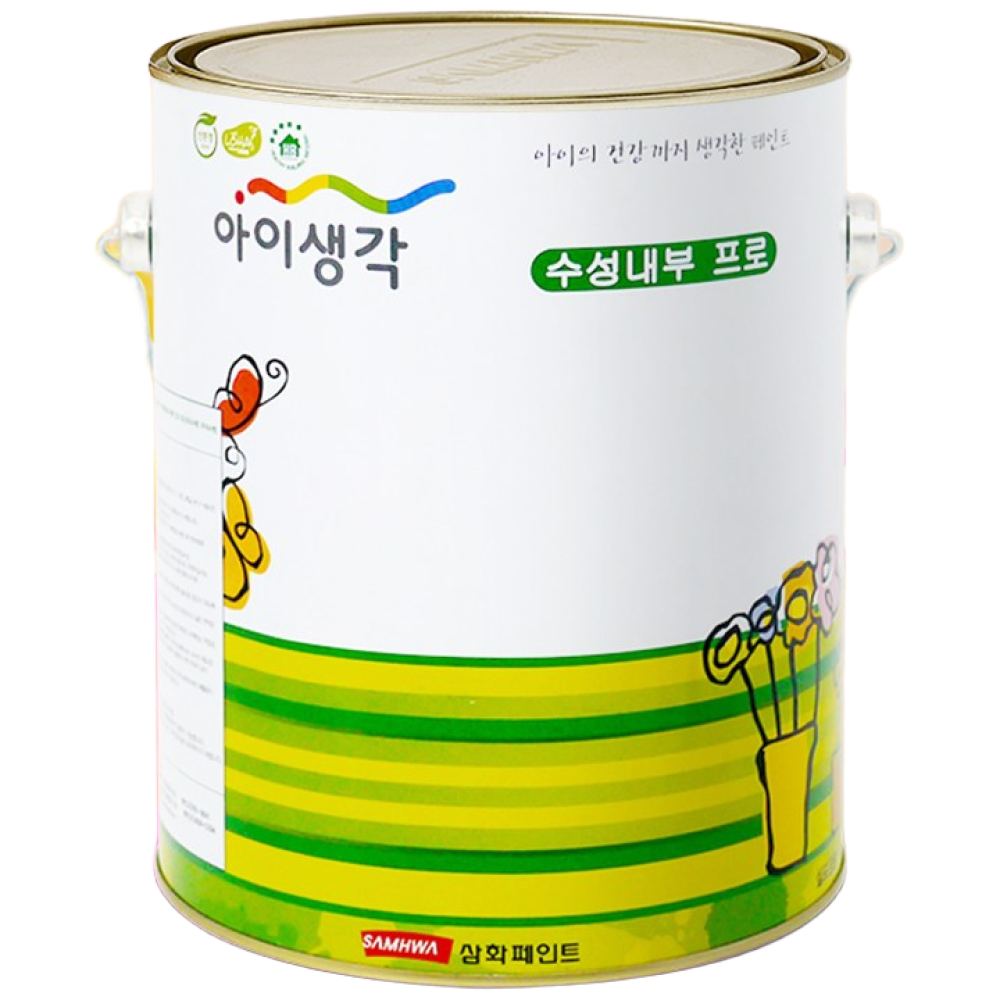 삼화 벽지 수성 벽 셀프 친환경 실크벽지 벽지 방문 가구 몰딩 아이생각 수성내부프로, 위스퍼, 4L, 1개 23,900원