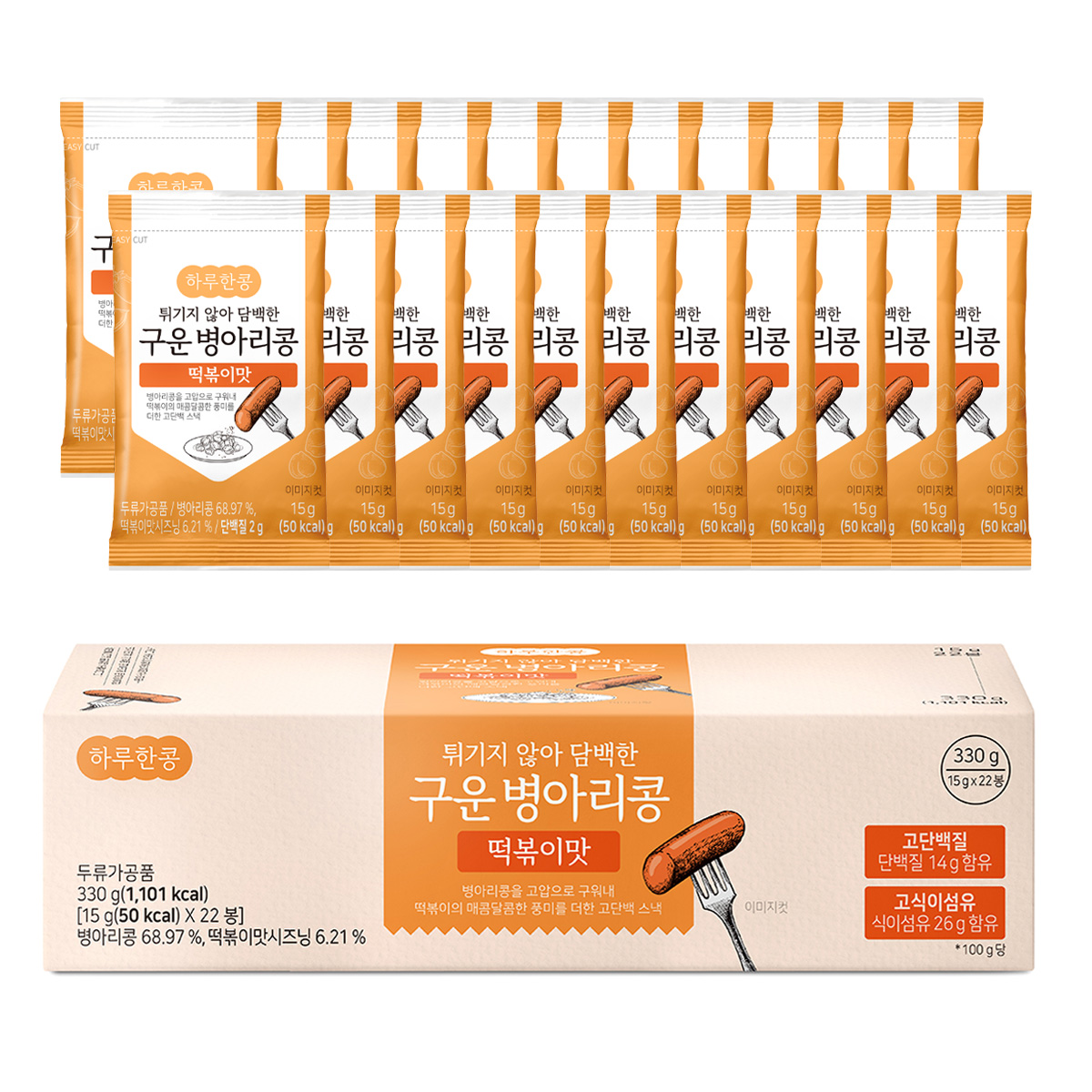 두보식품 하루한콩 튀기지 않아 담백한 구운 병아리콩 떡볶이맛 10,900원